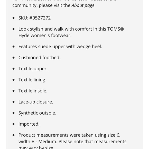 NIB TOMS Hyde women’s suede boots, Size 8 laced up, wedge heel, gorgeous color - Picture 6 of 7